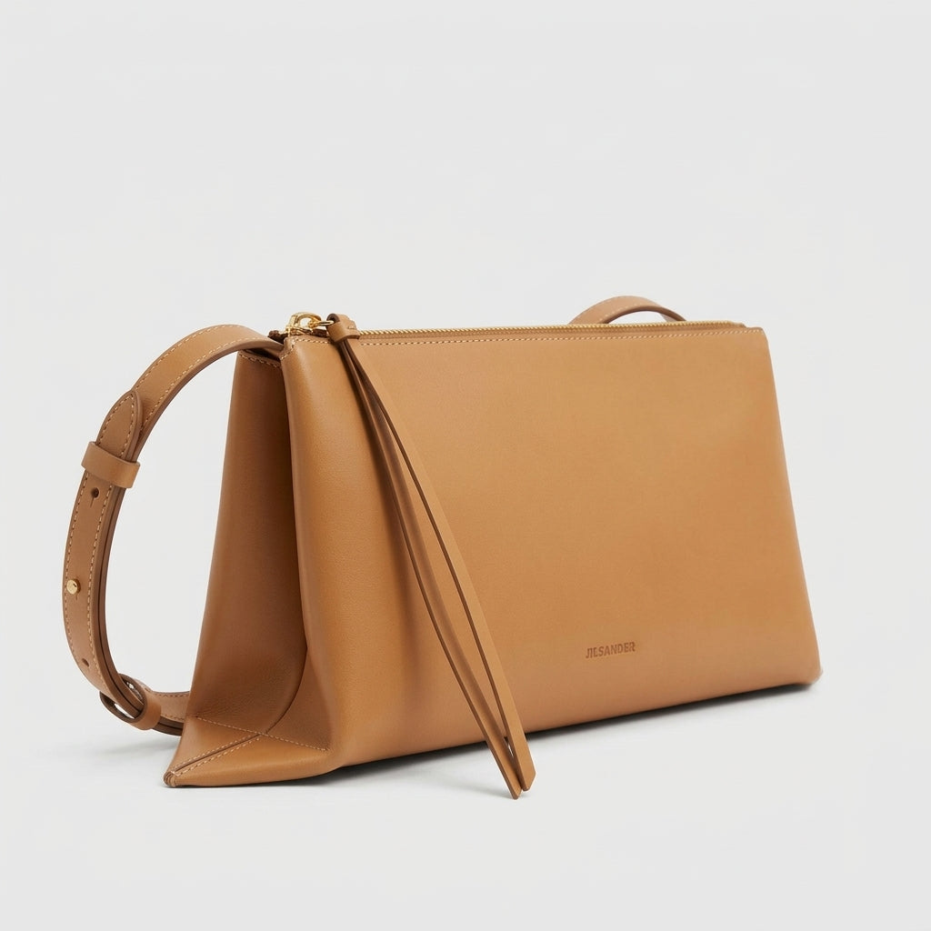 Minimalist Leather Shoulder Clutch Bag