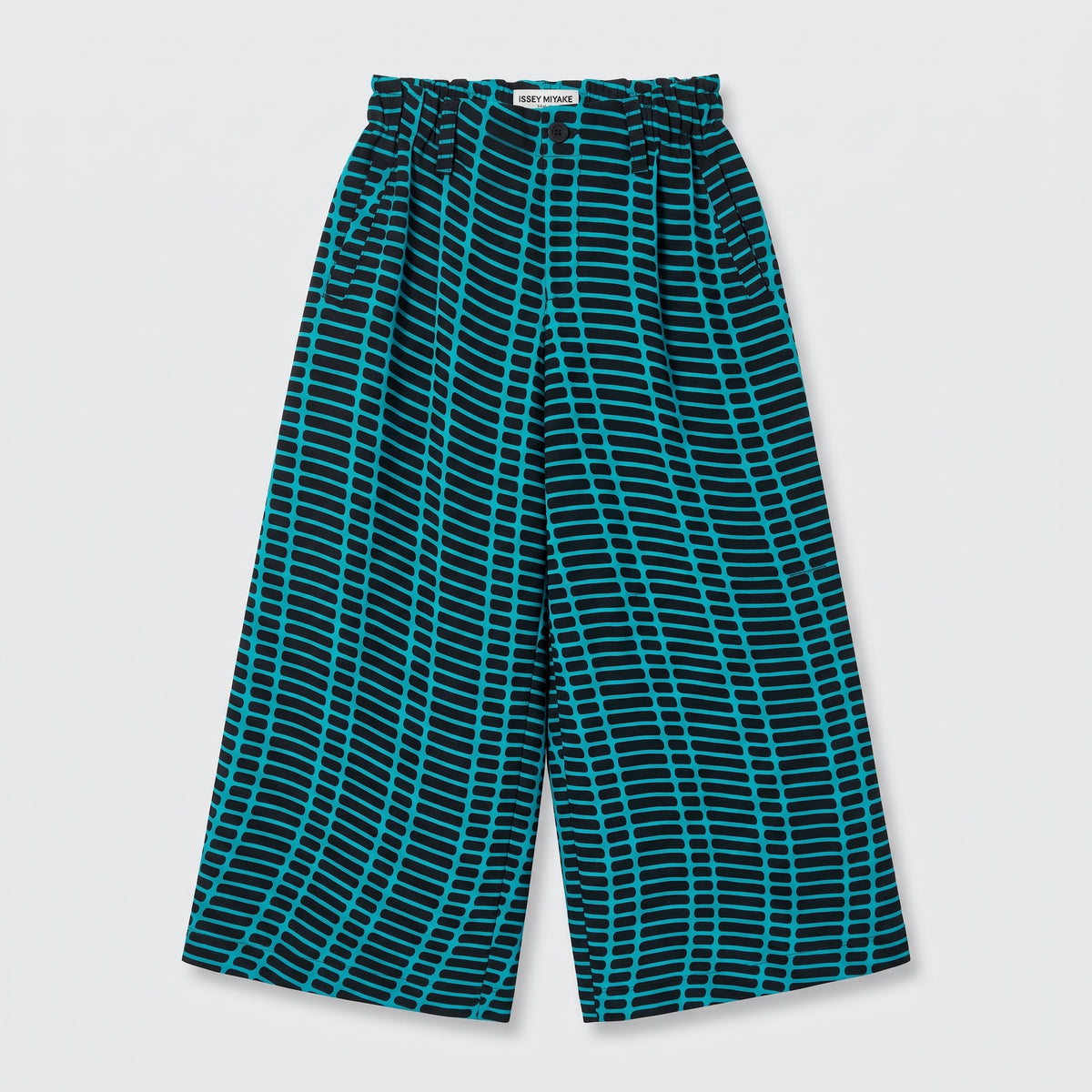 ISSEY MIYAKE Geometric Pattern Wide Leg Trousers
