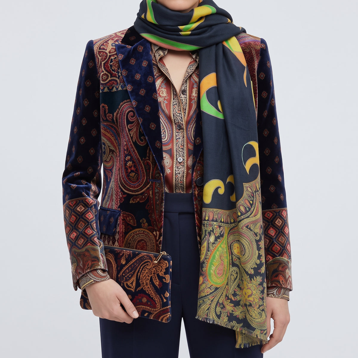 ETRO Paisley Print Silk Scarf - view 5