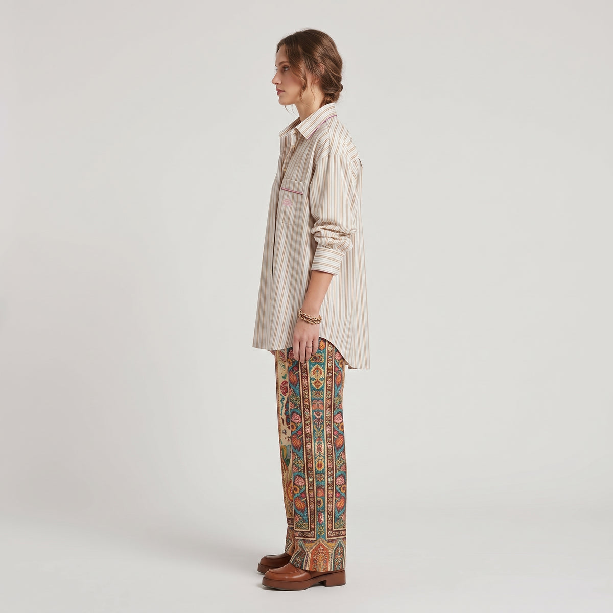 ETRO Striped Cotton Oversized Shirt - view 3