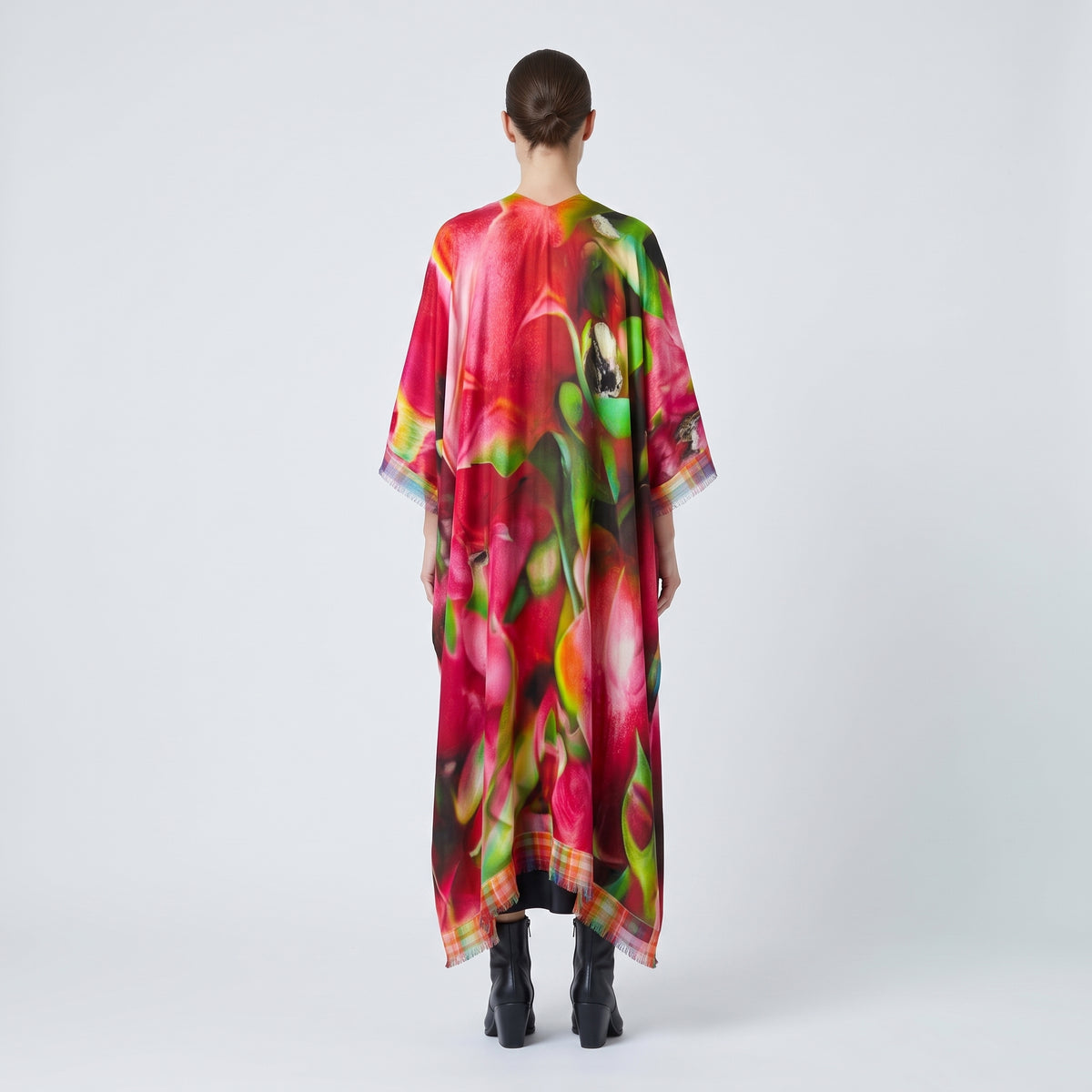 MAISON PASSAGE Vibrant Dragon Fruit Printed Kimono - view 5
