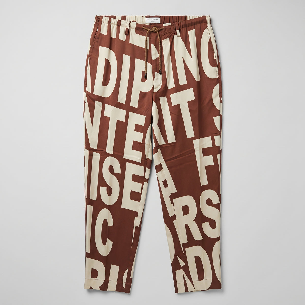 DRIES VAN NOTEN Graphic Print Drawstring Trousers