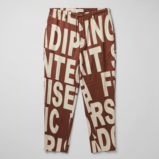 DRIES VAN NOTEN Graphic Print Drawstring Trousers