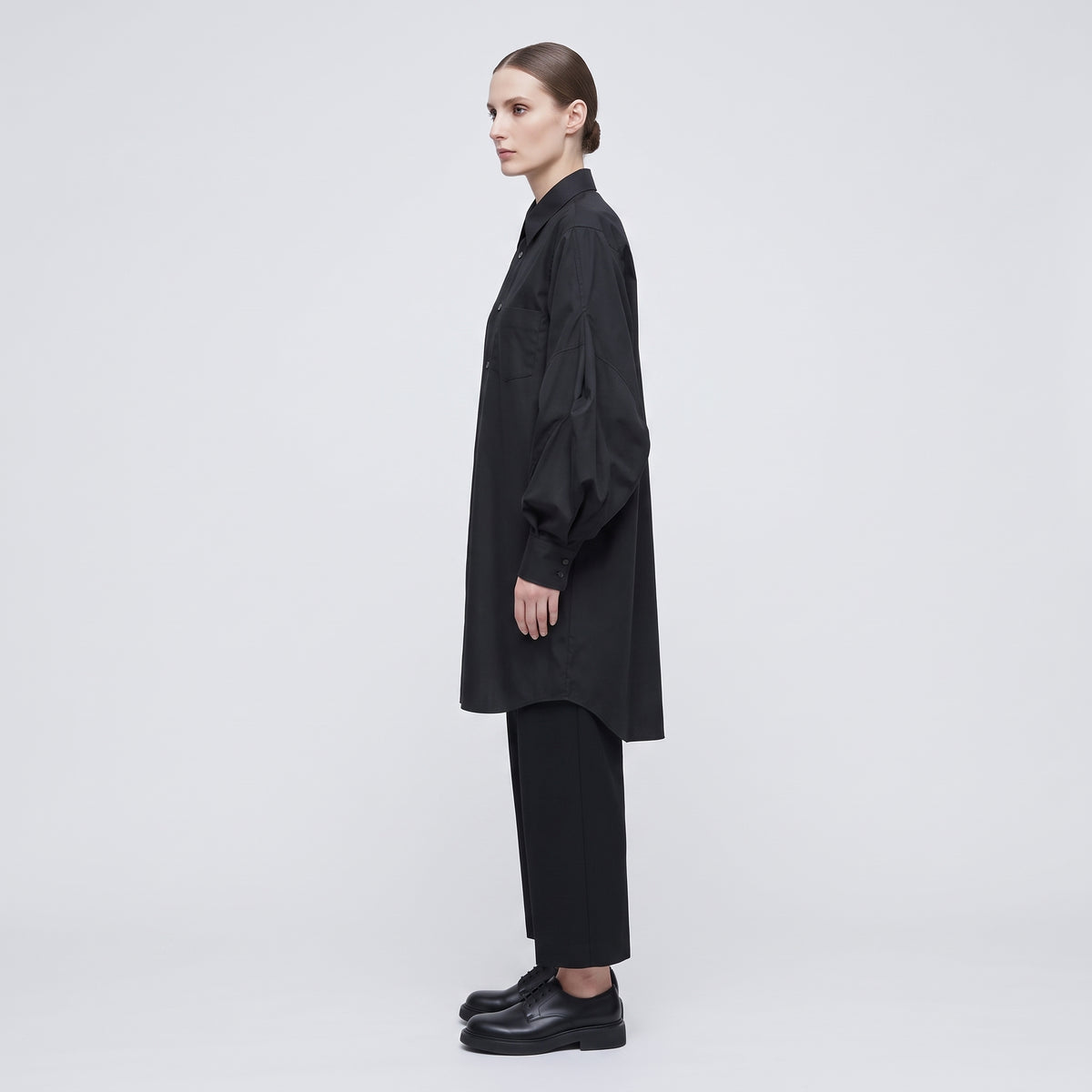 COMME DES GARCONS Structured Sleeve Black Button-Down - view 4