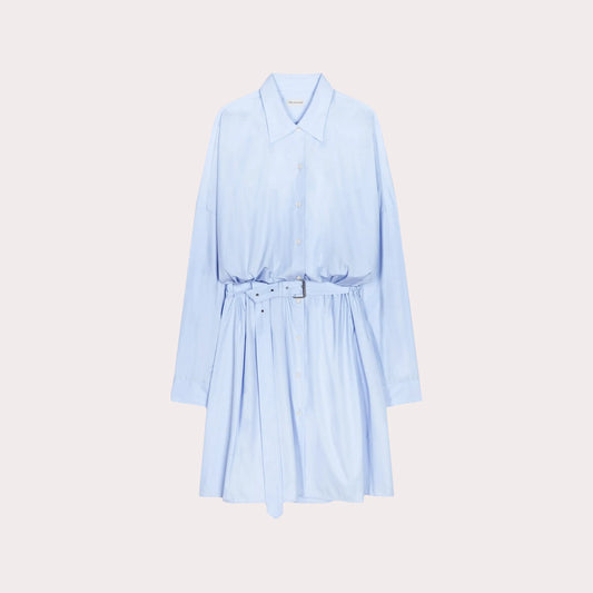 Belted shirt dress