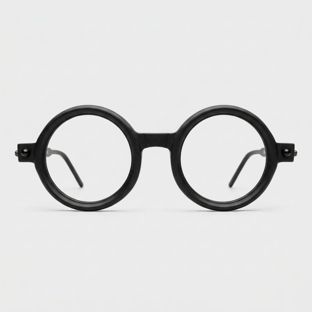 KUBORAUM Sculptural Matte Round Sunglasses