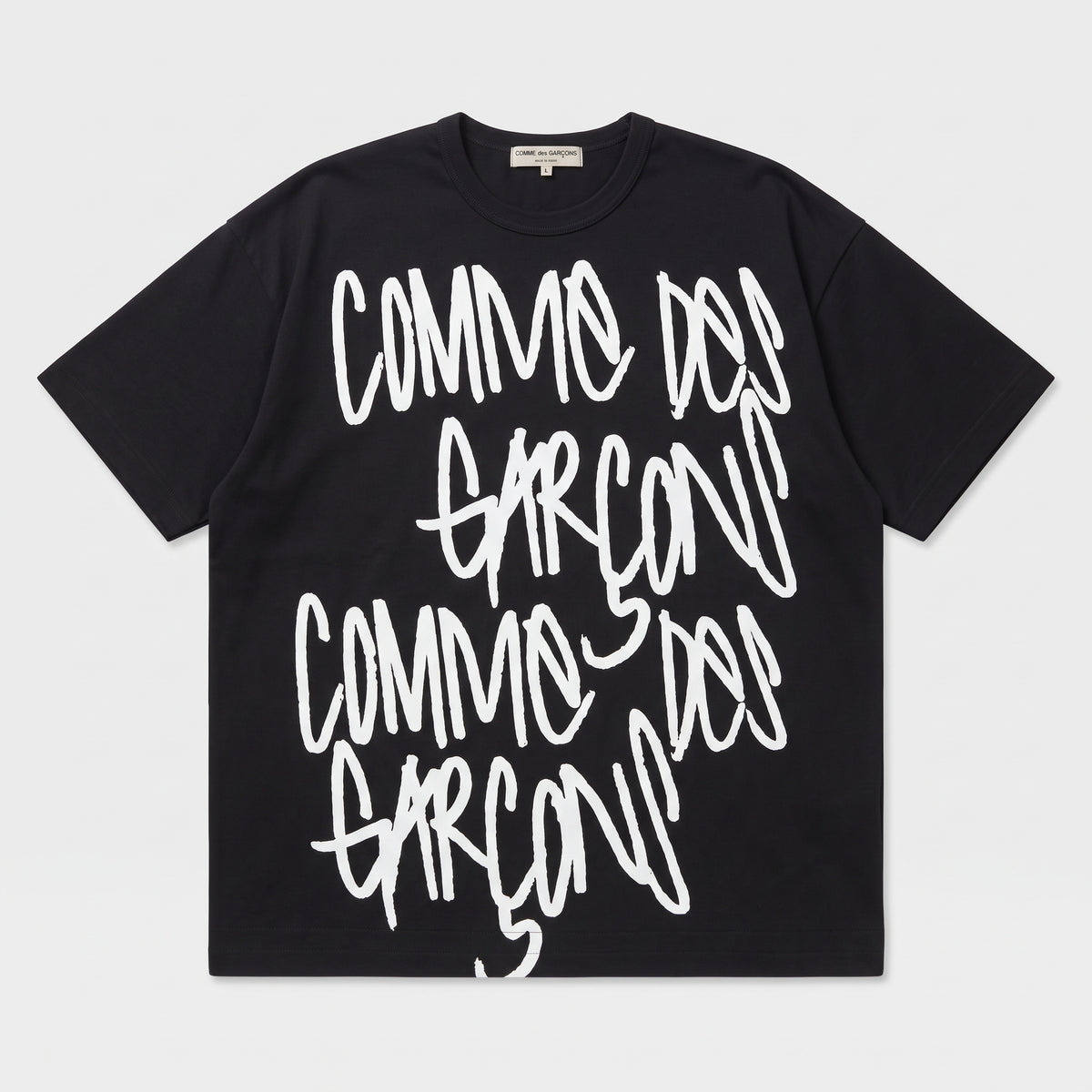 COMME DES GARCONS Graffiti Logo Cotton Tee