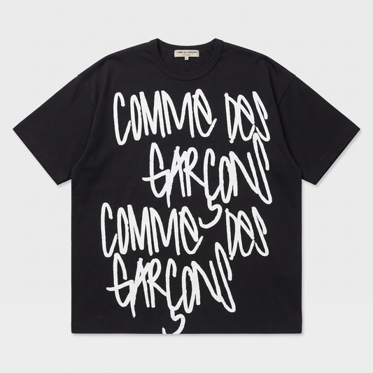COMME DES GARCONS Graffiti Logo Cotton Tee