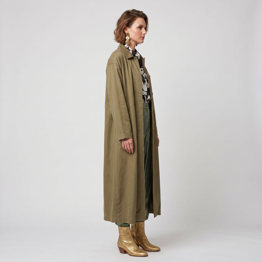 Umber Longline Trench Coat