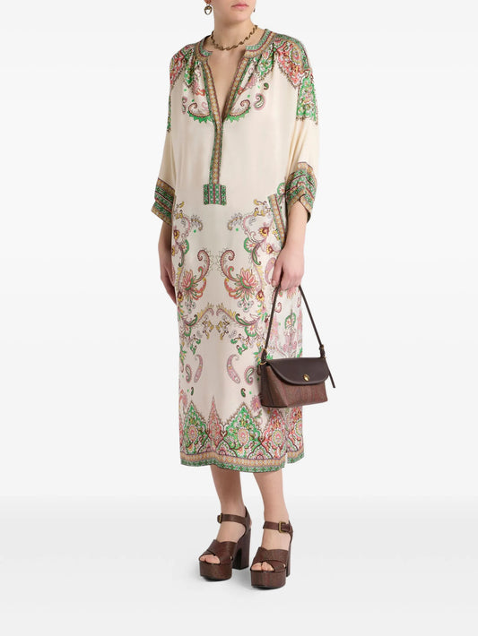Midi dress with print