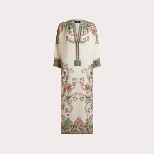 Midi dress with print