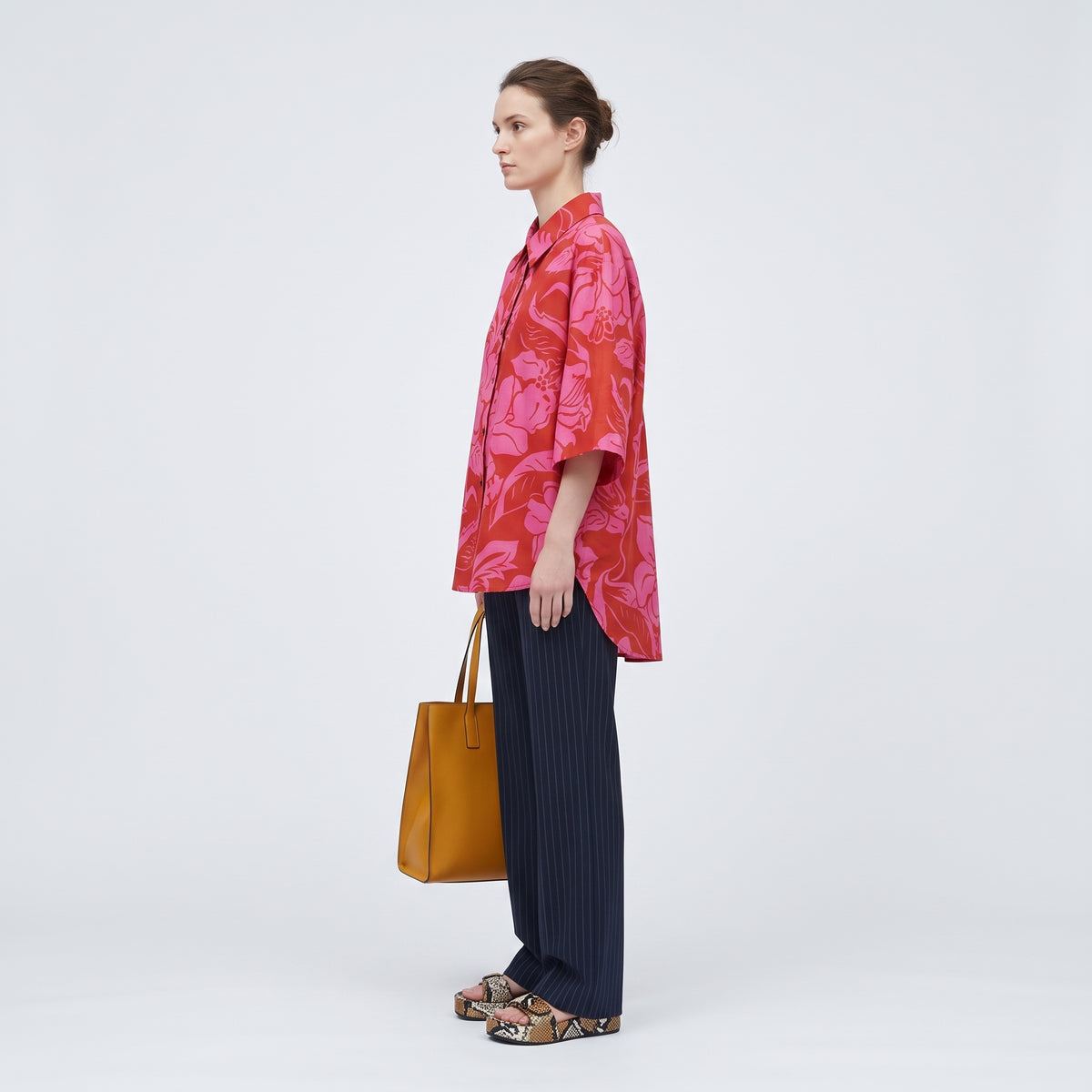 DRIES VAN NOTEN Fuchsia Floral Short Sleeve Shirt - view 4