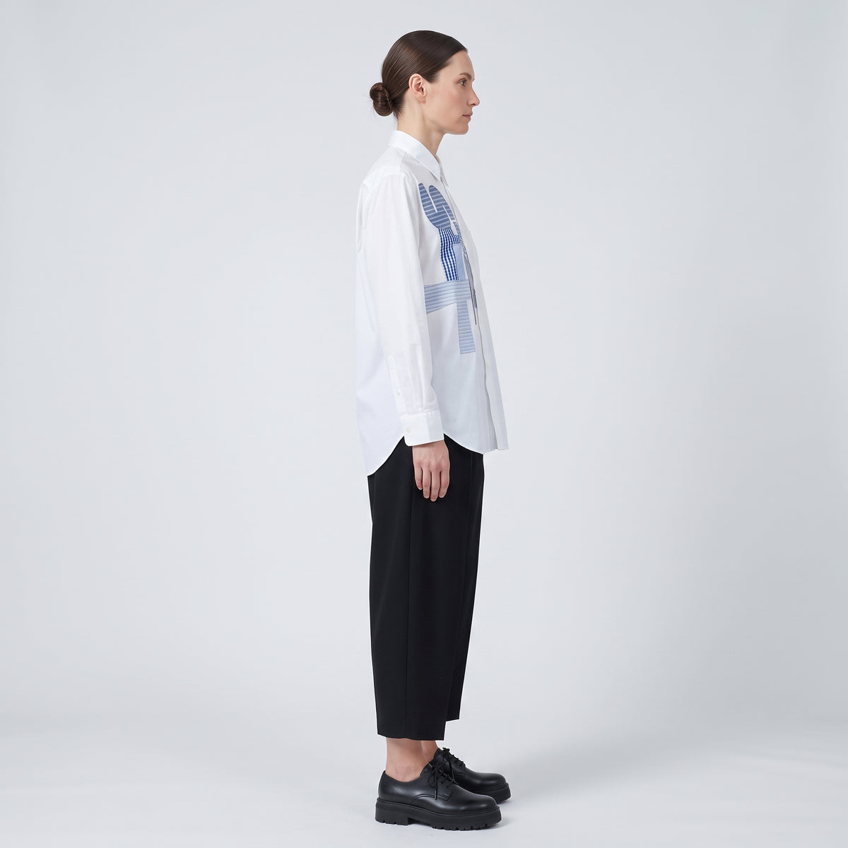 Graphic Patchwork Poplin Shirt