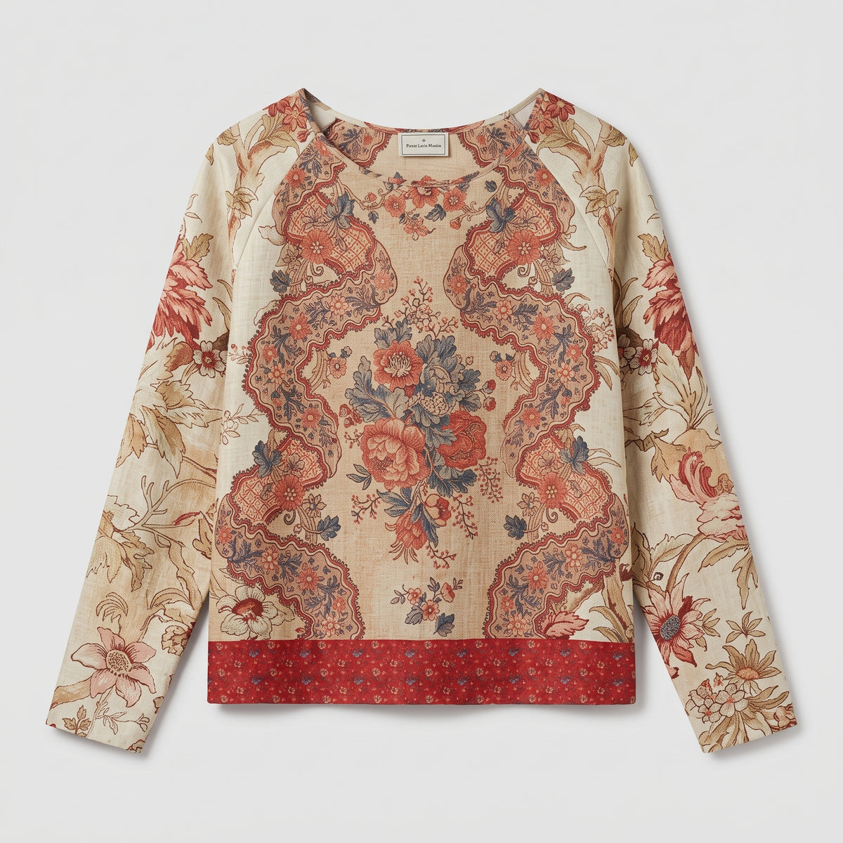 Floral Tapestry Long Sleeve Top