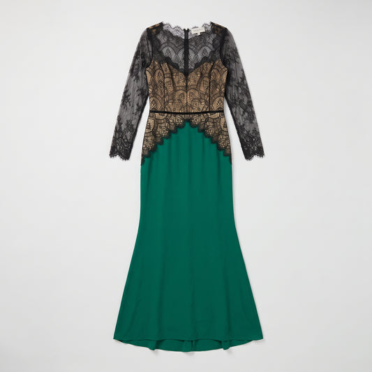 Lace Bodice Emerald Gown