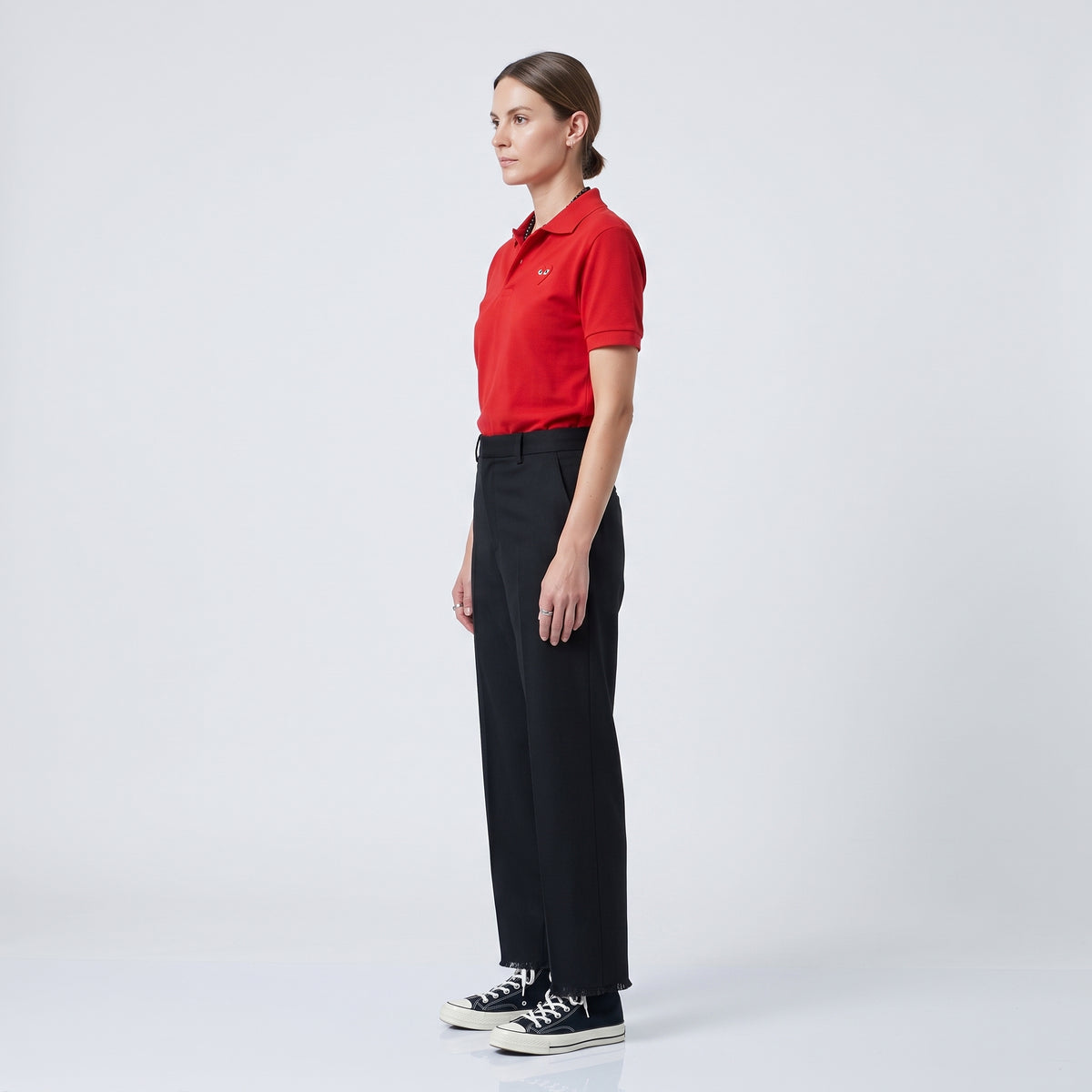 CDG PLAY Classic Red Heart Polo Shirt - view 4