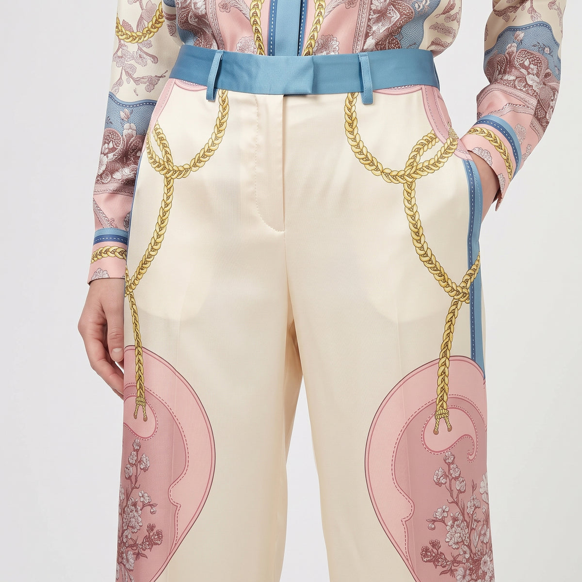 ETRO Printed Silk Wide-Leg Trousers - view 2