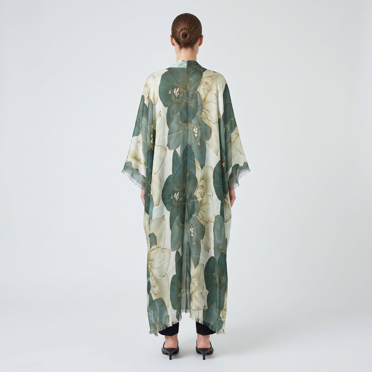 MAISON PASSAGE Green Floral Printed Kimono - view 5