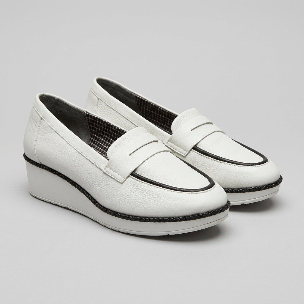 Platform Leather Penny Loafers