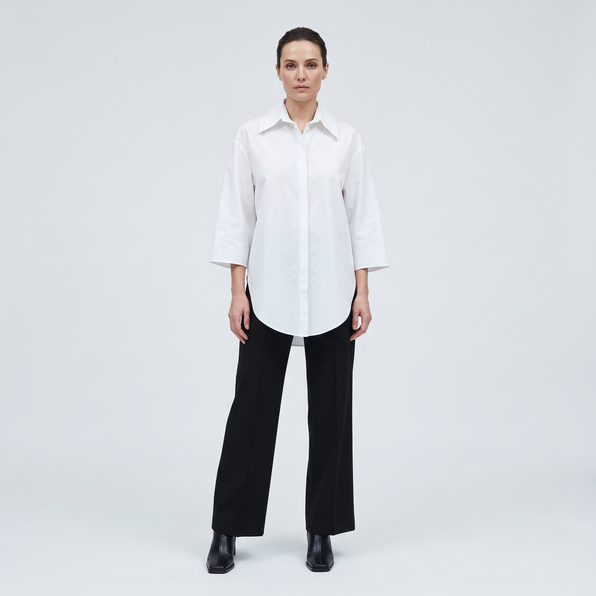 CALCATERRA Oversized White Cotton Shirt - view 3