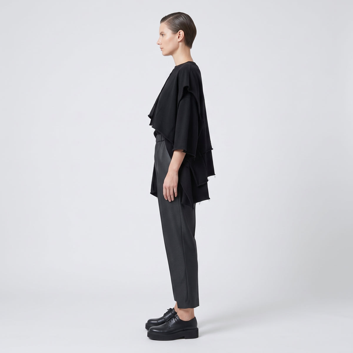 CDG CDG Black Elastic Waist Trousers - view 4