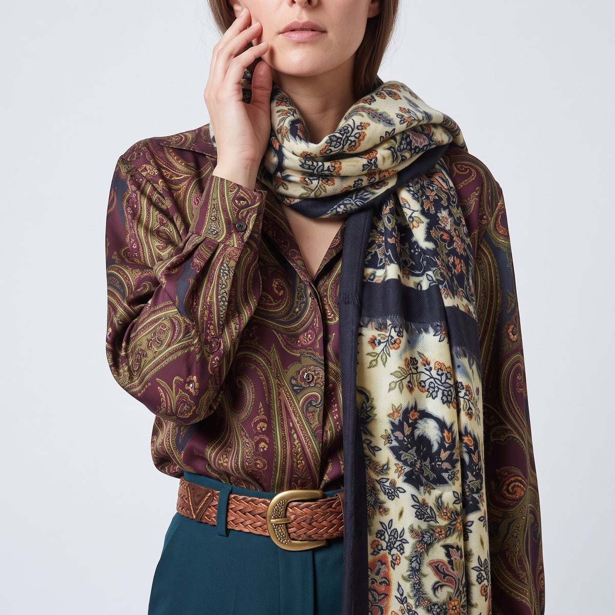 ETRO Paisley Print Fringed Scarf - view 5