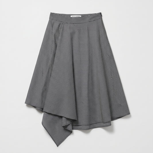 MYKKE HOFMANN Striped Asymmetrical Midi Skirt