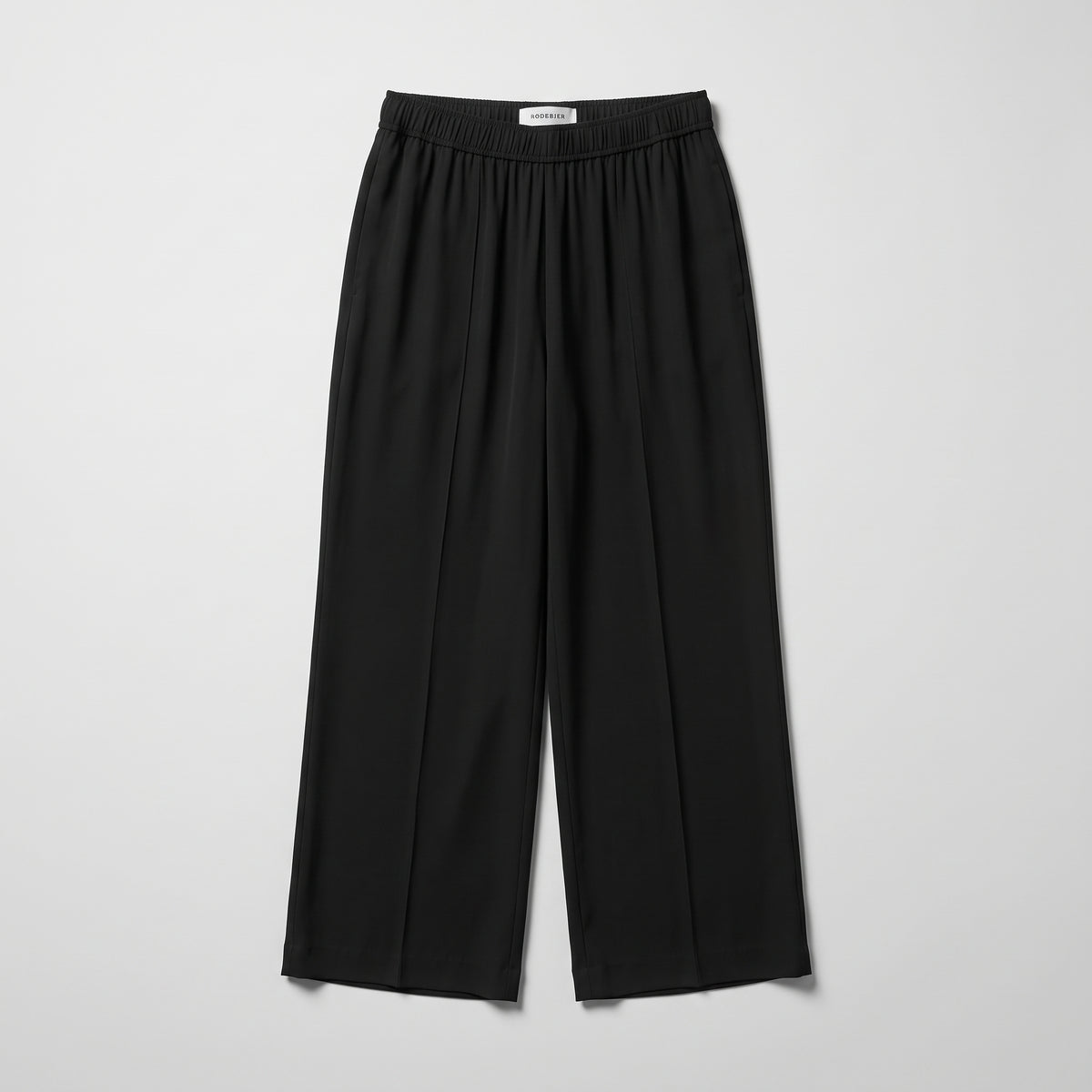 Cropped Wide-Leg Pleated Trousers