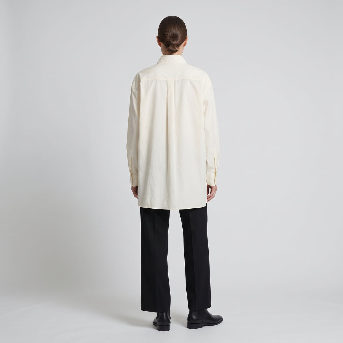 Eggshell Oversized Cotton Shirt