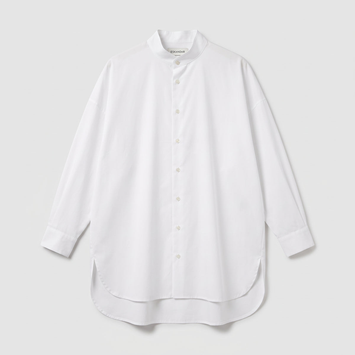 Oversized Mandarin Collar Shirt