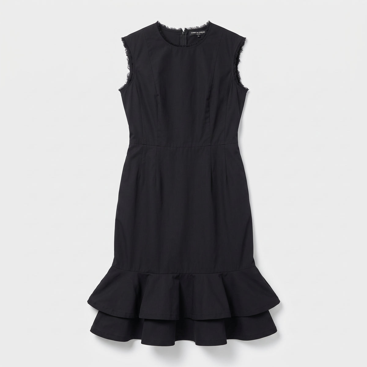 COMME DES GARCONS Sleeveless Ruffled Black Dress