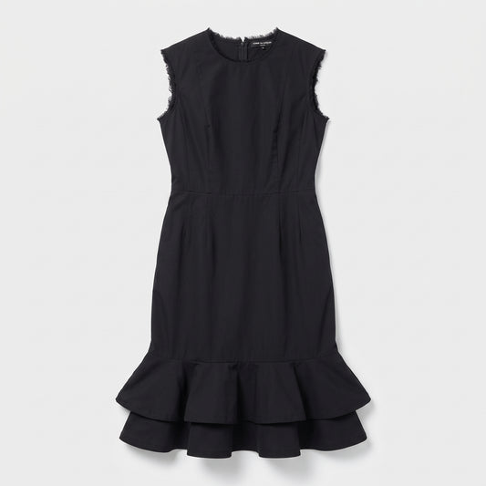 COMME DES GARCONS Sleeveless Ruffled Black Dress