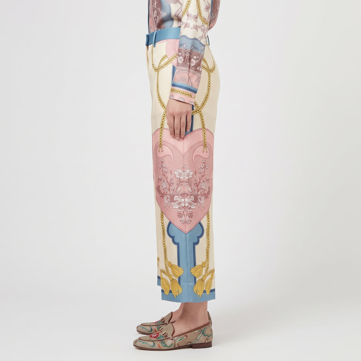ETRO Printed Silk Wide-Leg Trousers - view 4