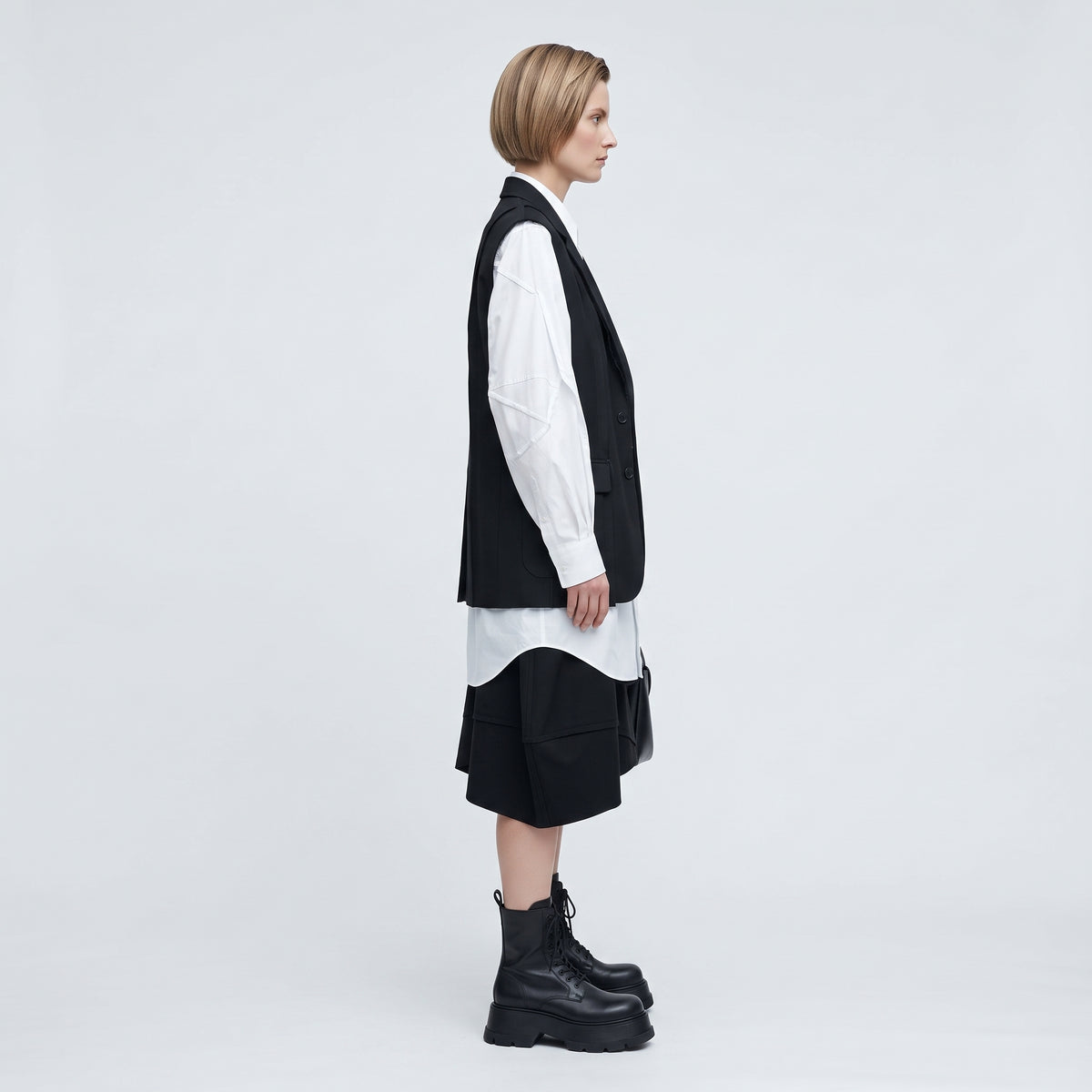 COMME DES GARCONS Sculpted Sleeve White Shirt - view 4