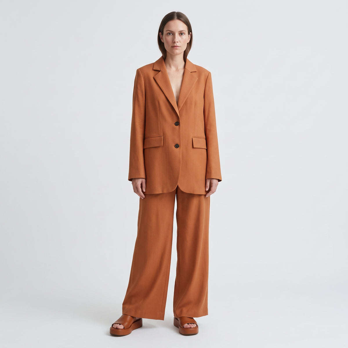 RODEBJER Tailored Rust Orange Blazer - view 3