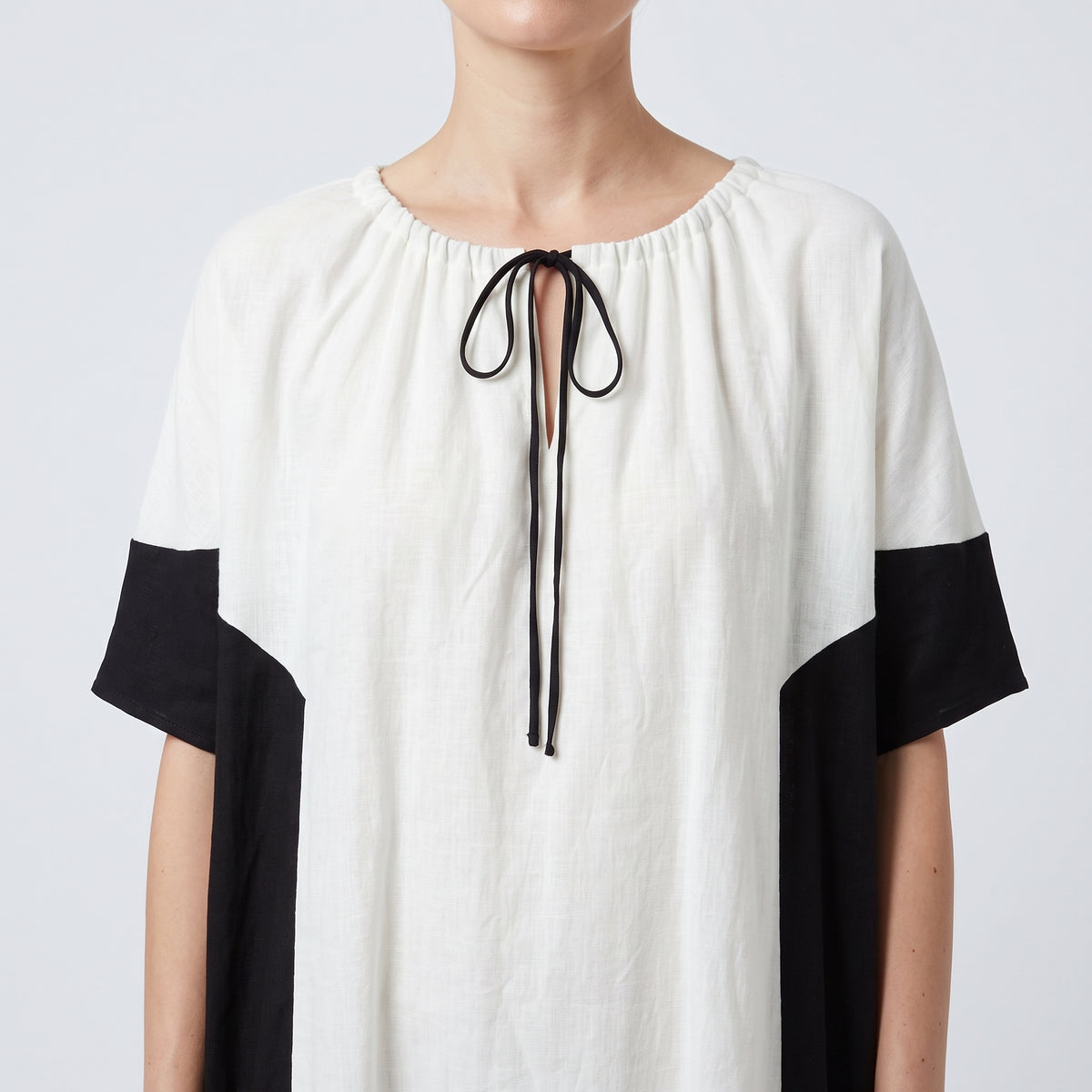 Monochrome Color-Blocked Dress