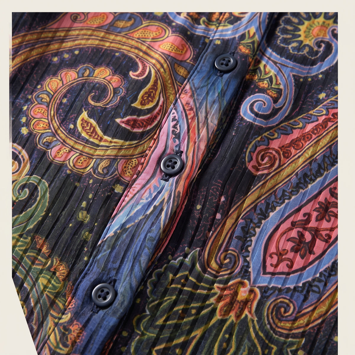 Multicolor Sheer Paisley Shirt