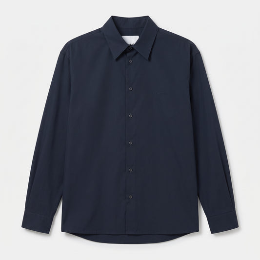 Minimalist Navy Cotton Shirt