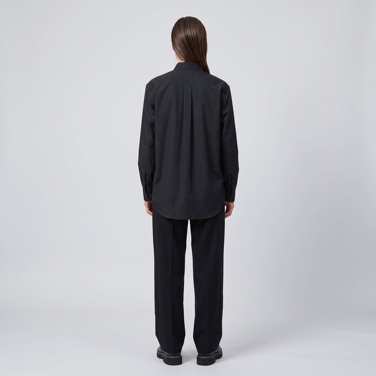 CDG SHIRT Double Button Placket Black Shirt - view 3