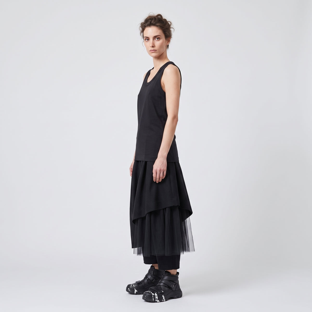 COMME DES GARCONS Classic Black Cotton Tank Top - view 4
