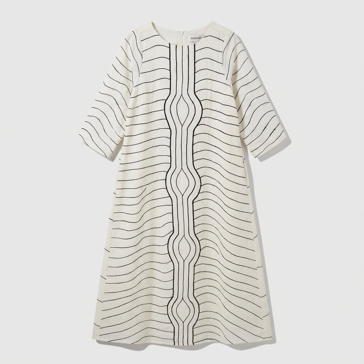 Abstract Line Midi Dress