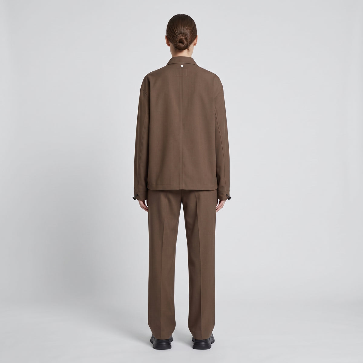 Zip-Up Utility Cotton Overshirt