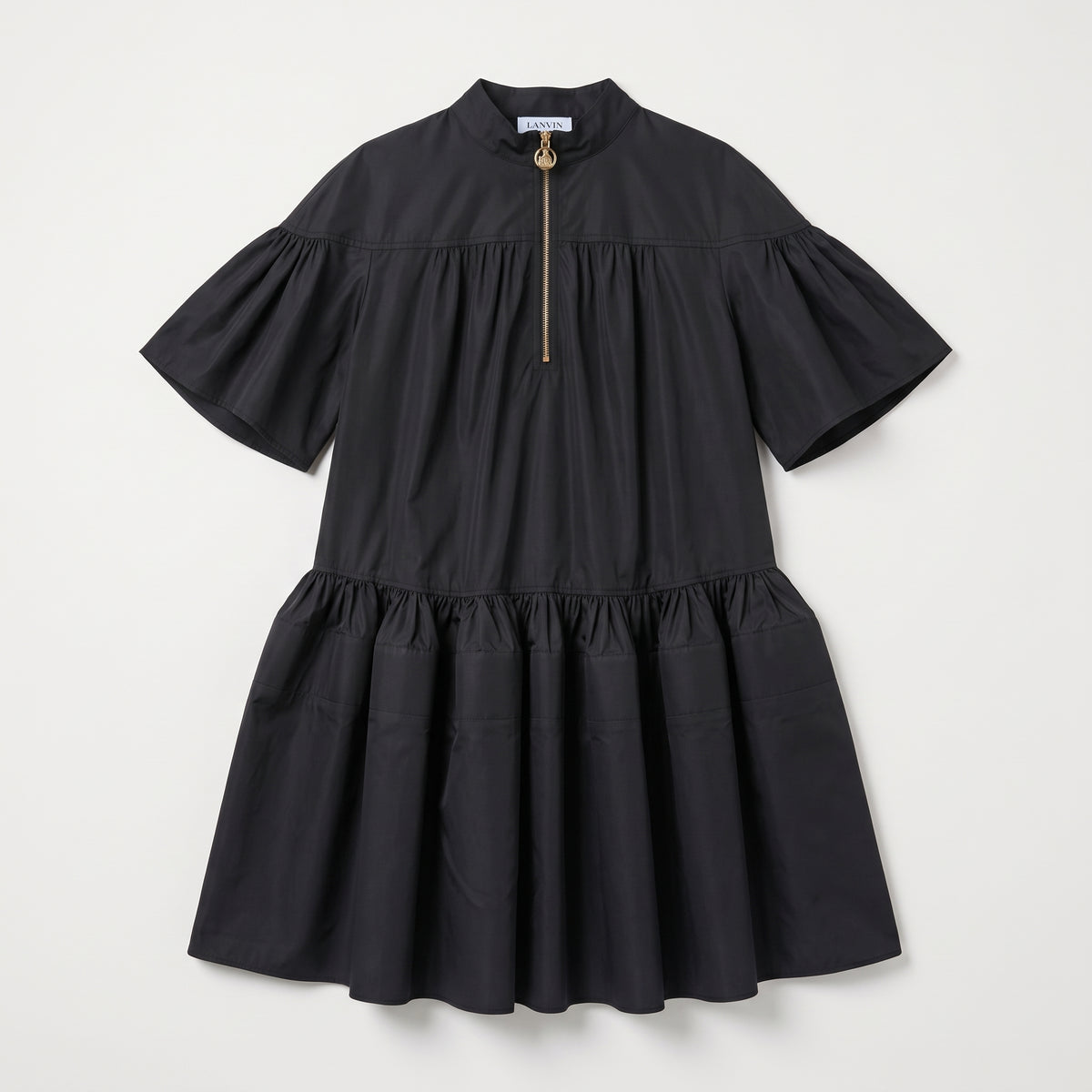 LANVIN Ruffled Half-Zip Mini Dress