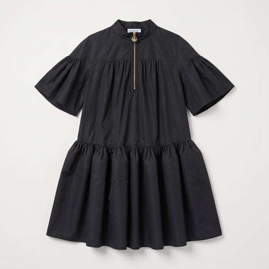 LANVIN Ruffled Half-Zip Mini Dress