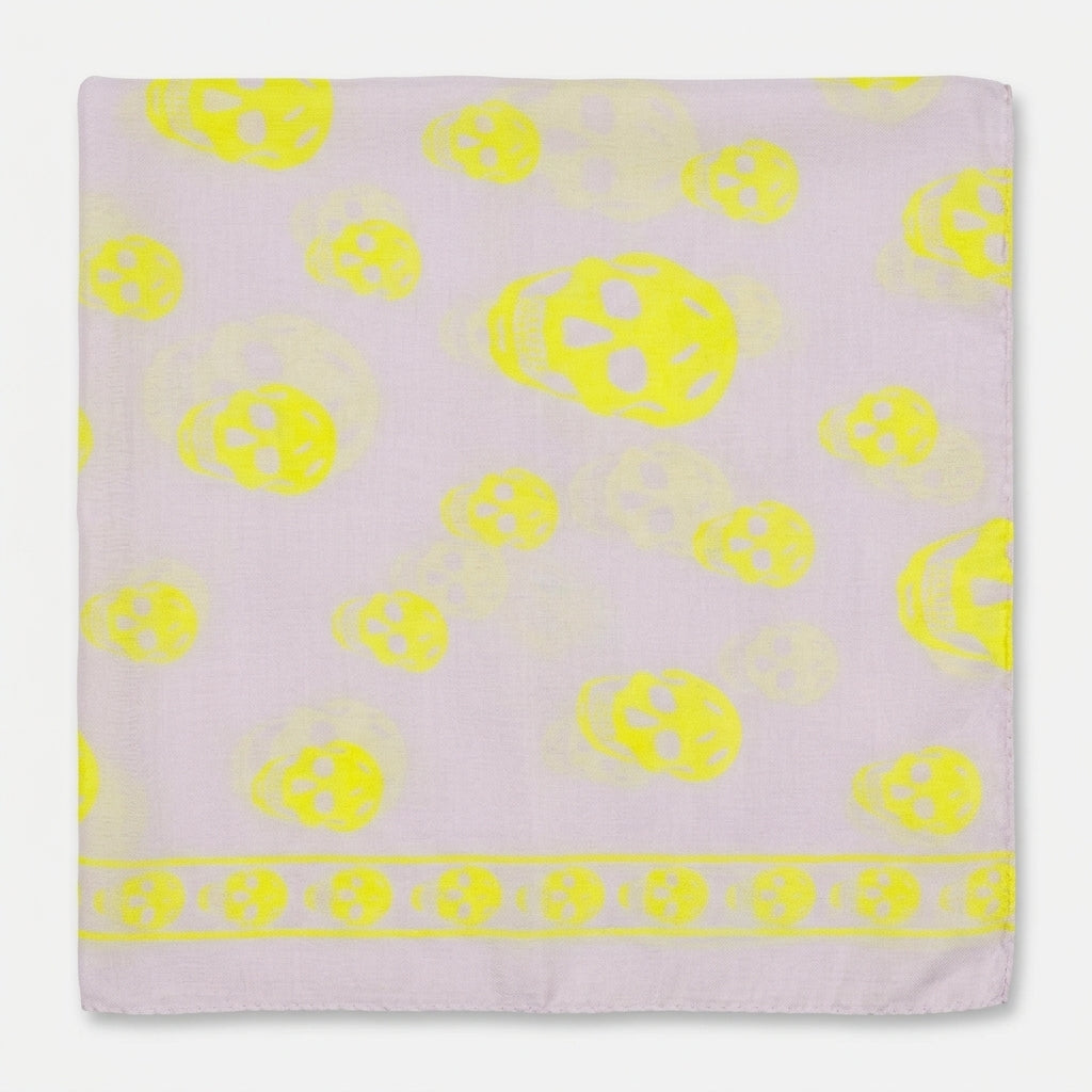 ALEXANDER MCQUEEN Skull Print Silk Scarf