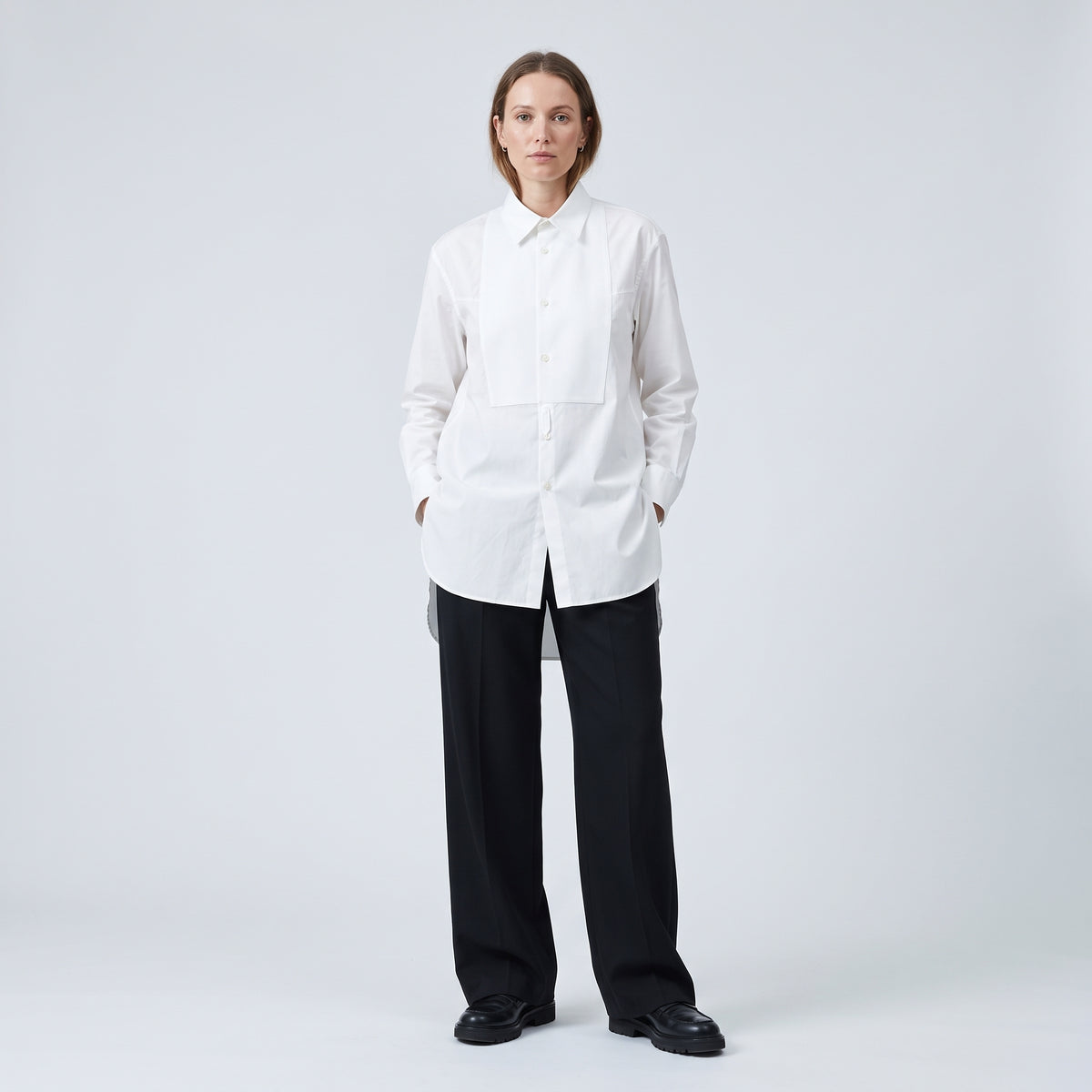 Bib Front Poplin Shirt