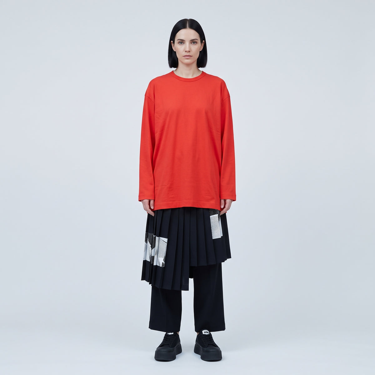 CDG CDG Classic Red Long Sleeve Tee - view 3