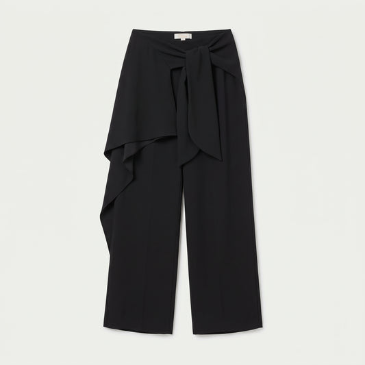 CHLOE Asymmetric Draped Wide-Leg Trousers