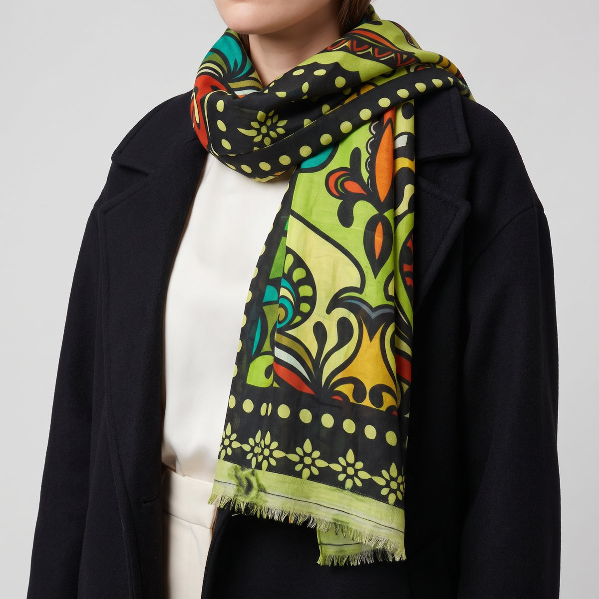 MAISON PASSAGE Vibrant Graphic Printed Scarf - view 6