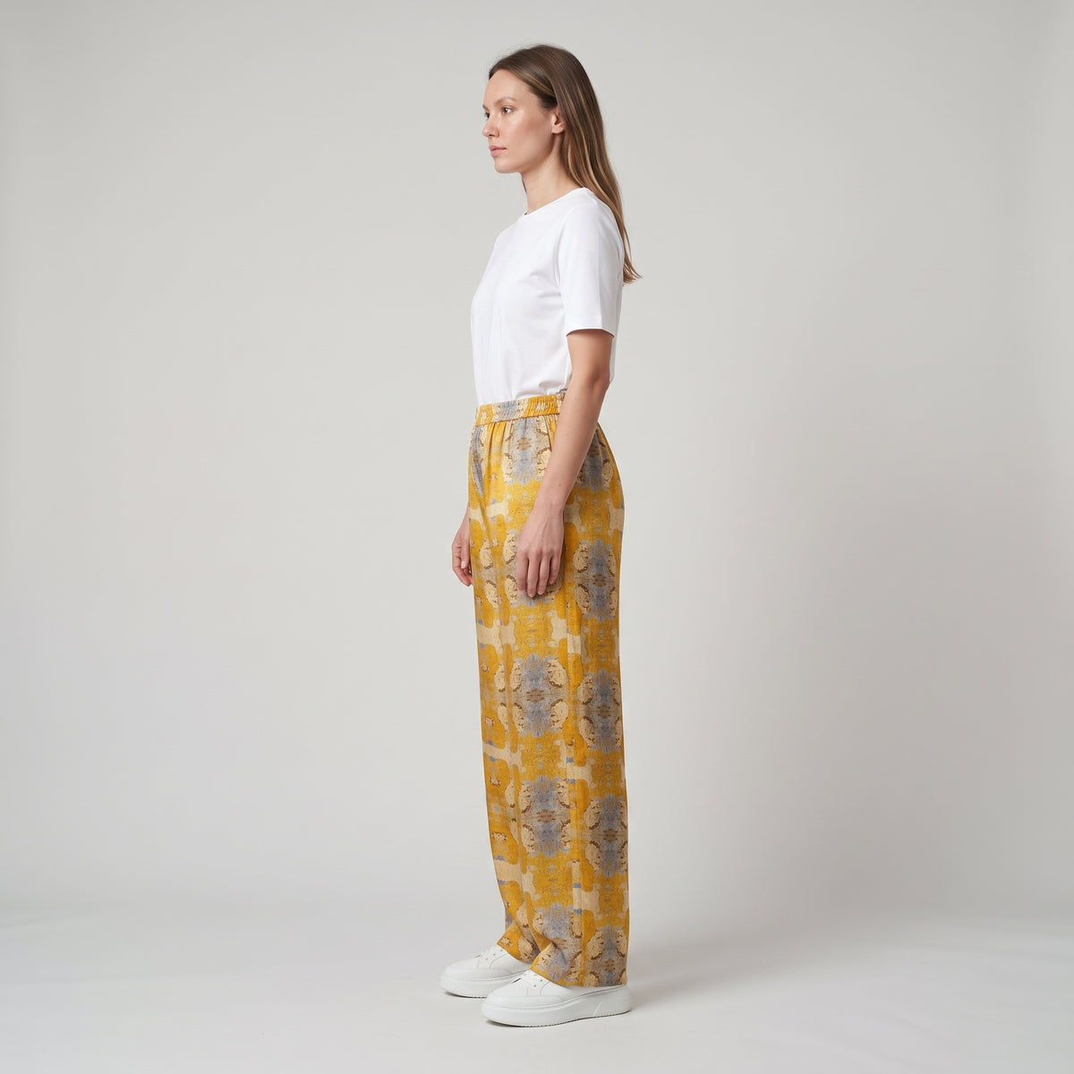 MAISON PASSAGE Orange Abstract Wide Leg Pants - view 4